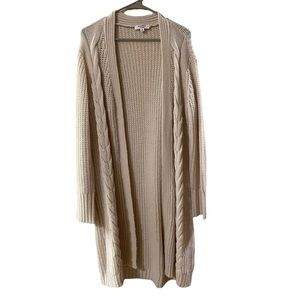 BB Dakota by Steve Madden Oatmeal Cable Knit Cardigan - Size M